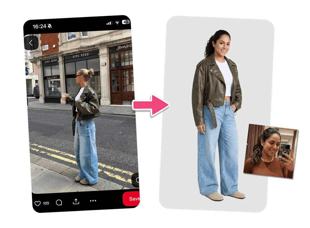 Try on outfits from inspiration photos